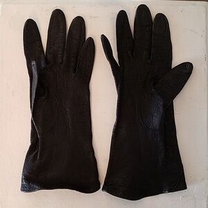 Bambergers Washable Leather Black Gloves